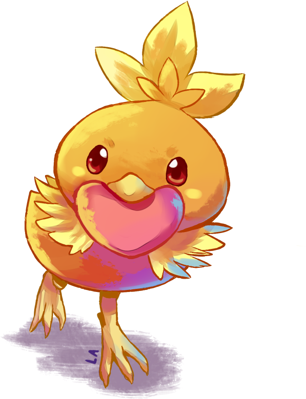 Torchic Heart By Raclemore - Cartoon (709x911), Png Download