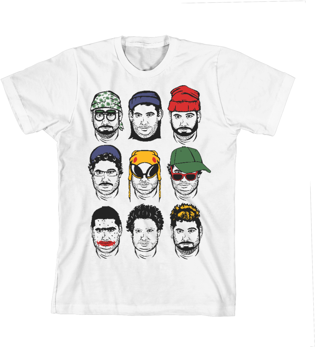 H3h3 Characters T-shirt - Faces Of H3h3 Hoodies & Sweatshirts (1160x1257), Png Download