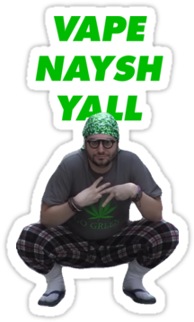 Vape Naysh Png Image Black And White - Transparent H3h3 Vape Nation (375x360), Png Download