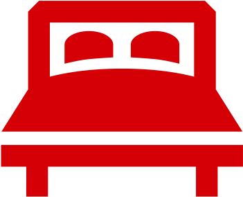 Bedroom - Furniture Icon Red Line (465x420), Png Download