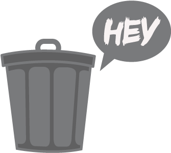 Trash Talk Grey - Trash-talk (363x331), Png Download