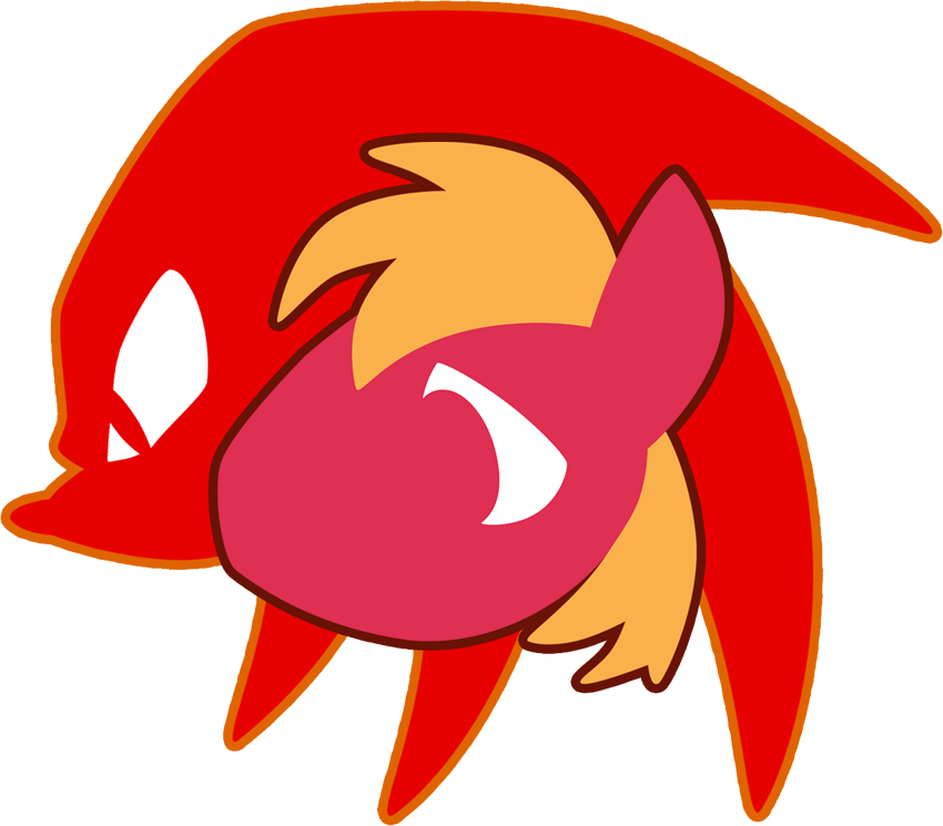Fuzon-s, Big Macintosh, Crossover, Duo, Earth Pony, - Knuckles The Echidna Logo (850x745), Png Download