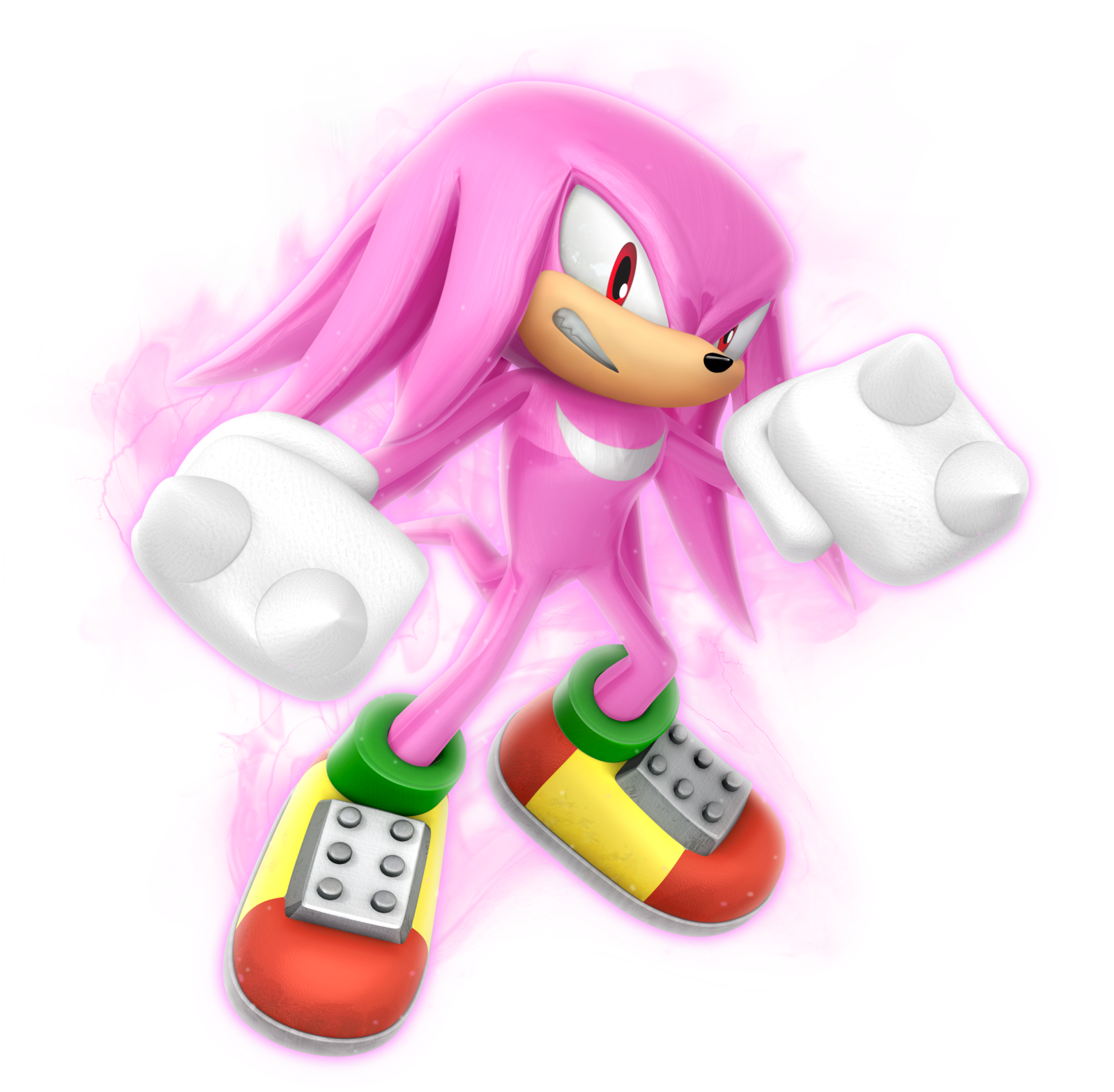 Knuckles The Echidna Wallpaper By ~silveryoshi On Deviantart - Knuckles Rosa (1600x1600), Png Download