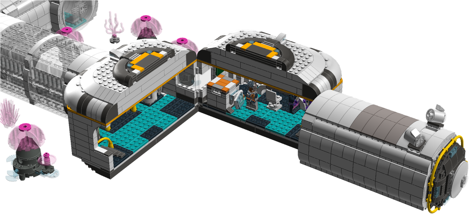 Based On The Popular Underwater Survival Game Subnautica, - Subnautica Lego (1600x765), Png Download