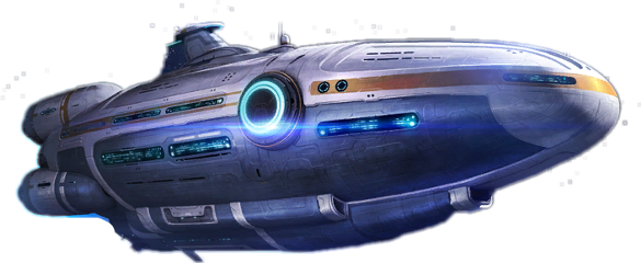 Subnautica Freetoedit - Ship Subnautica Aurora Background (585x240), Png Download