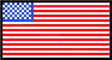 American Flag Pixel Art Template *free* By Deviant-miners - Pixel Art (500x290), Png Download