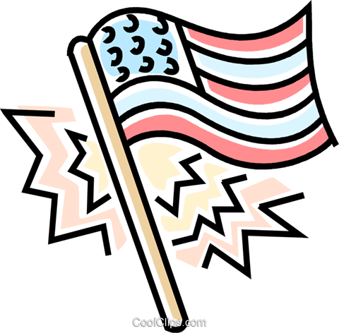 American Flag Royalty Free Vector Clip Art Illustration - Clip Art (480x472), Png Download