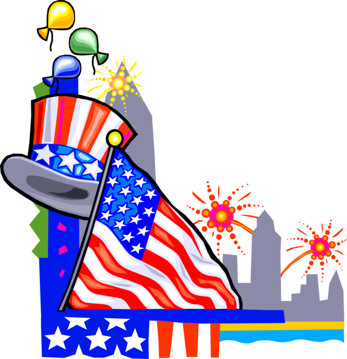 Vector Illustration Of Independence Day 4th Fourth - Fourth Of July Border Png (676x700), Png Download
