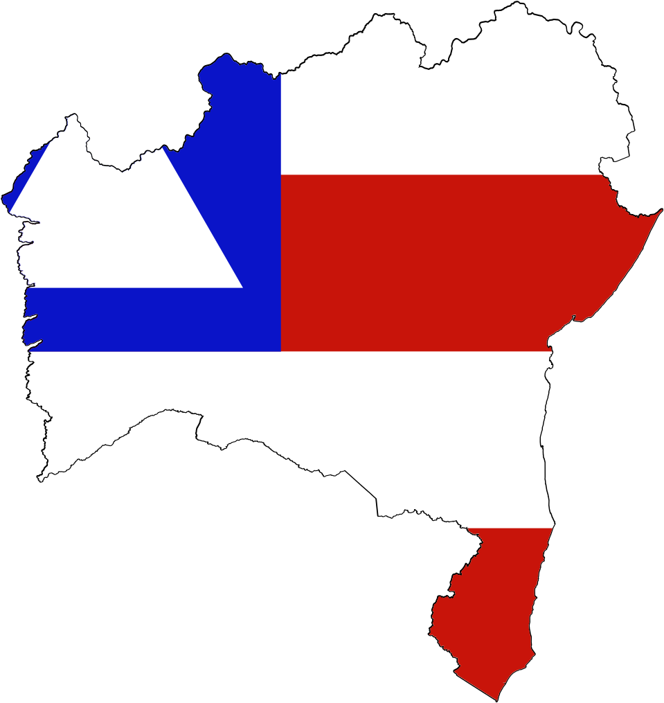 Flag In Map Of Bahia - Mapa Do Estado Da Bahia (988x1024), Png Download