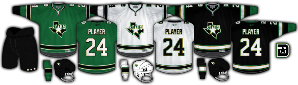 Dallas Stars Green Concept - Dallas Stars Jersey Concepts (1023x295), Png Download