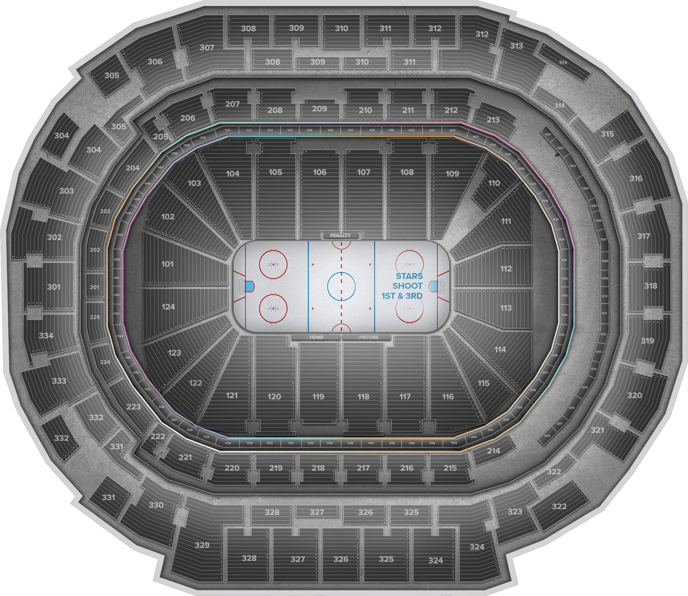 Calgary Flames At Dallas Stars At American Airlines - Dallas (2560x1936), Png Download