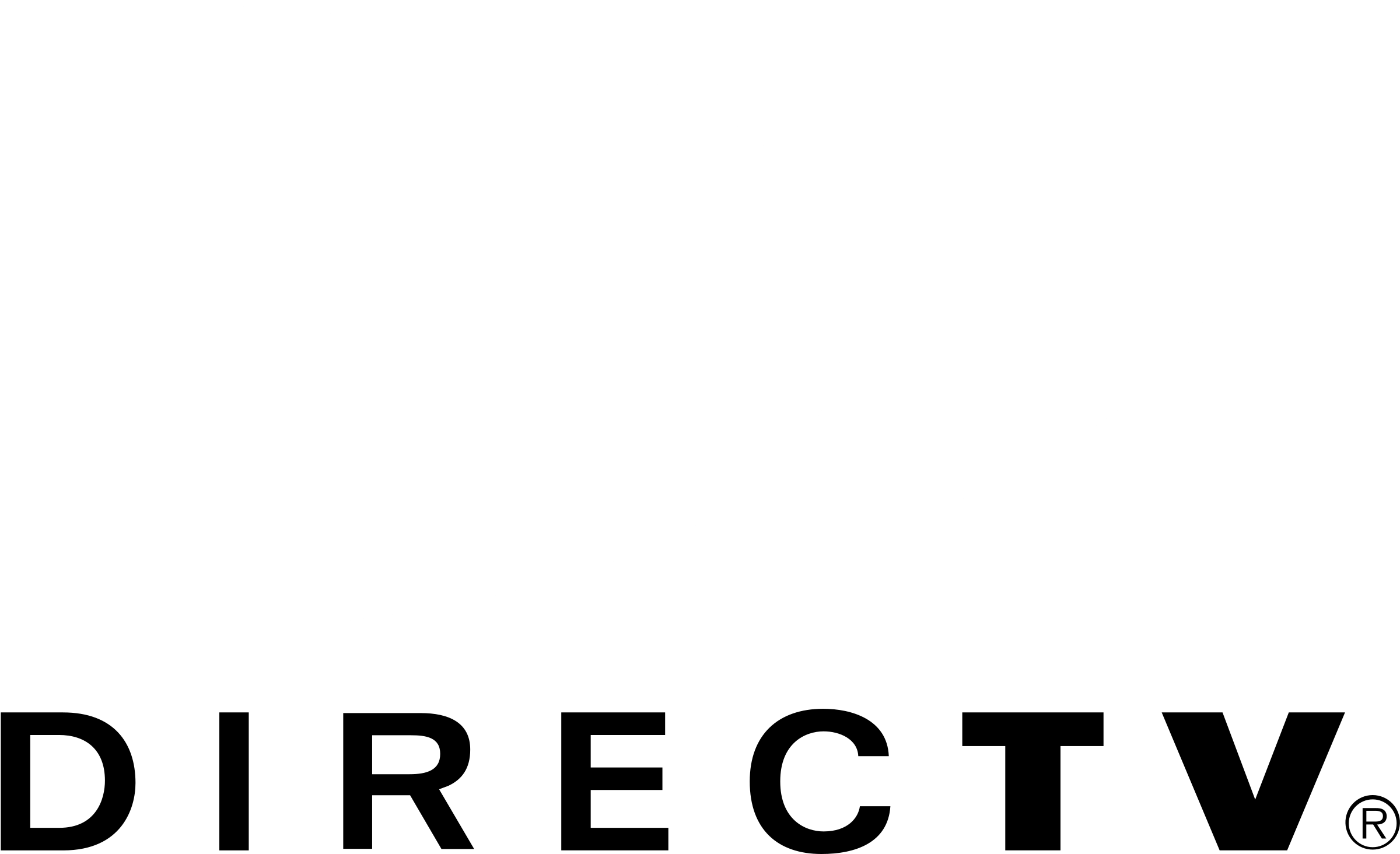 Directv 1 Logo Black And White - Directv Logo Png Black (2400x1464), Png Download