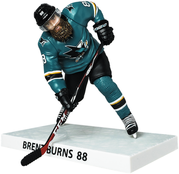 San Jose Sharks 2018-2019 - Mcfarlane Nhl Brent Burns (900x835), Png Download