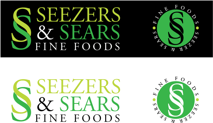 Seezers And Sears Logo Web - Drawing (842x595), Png Download