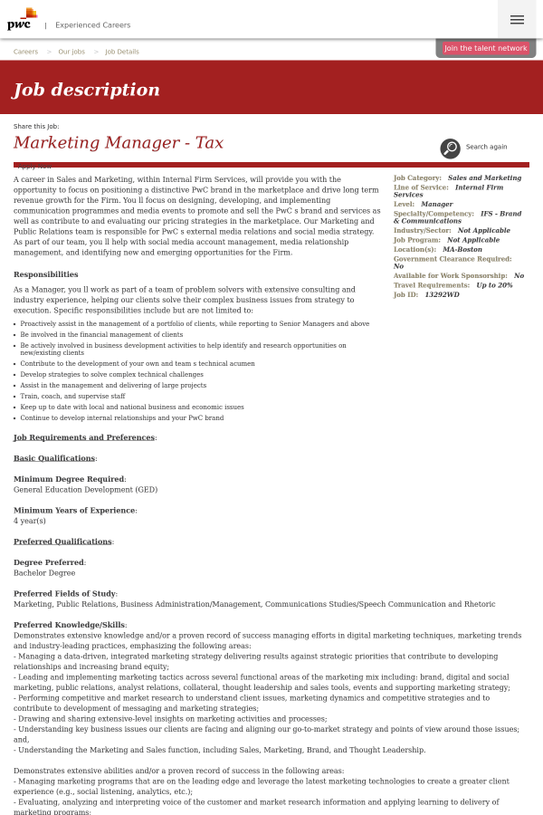 Job - Tax Senior Associate (600x900), Png Download