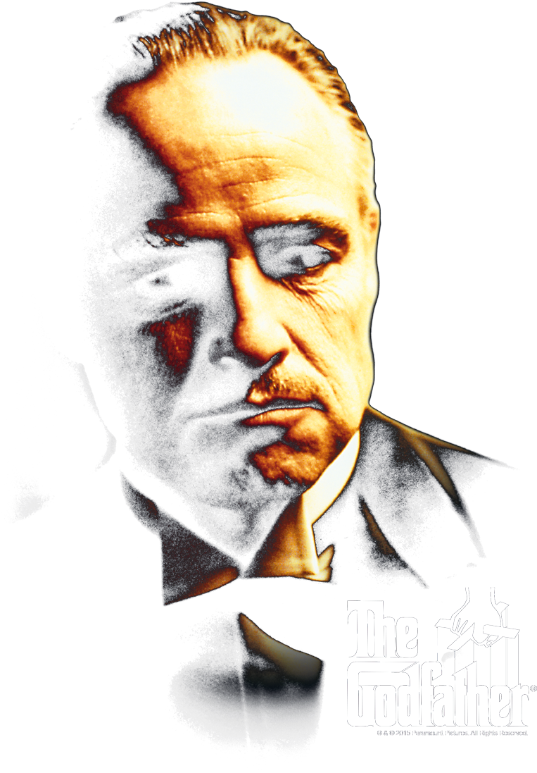 The Godfather Don Vito Men's Ringer T-shirt - Brando/al Pacino :: Il Padrino :: Dvd (850x1152), Png Download