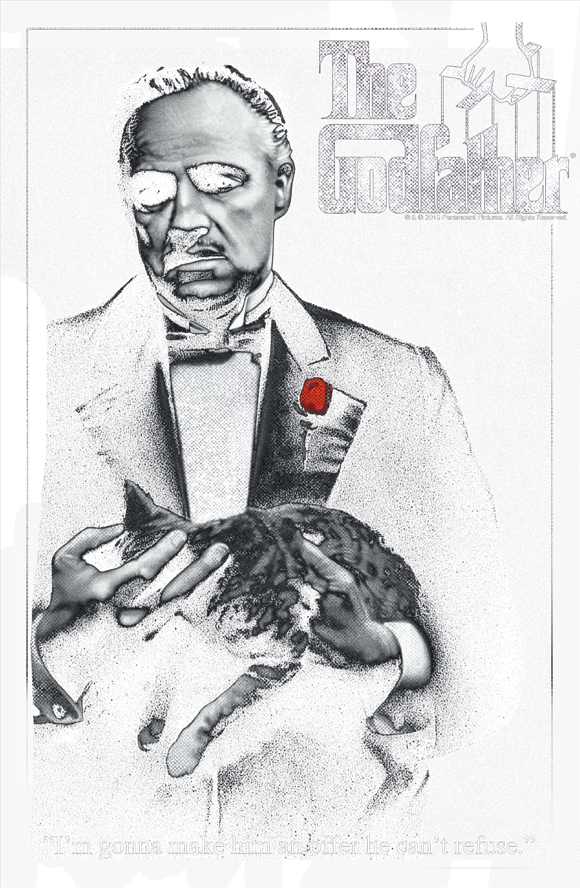 The Godfather Poster Men's Ringer T-shirt - The Godfather (847x1296), Png Download