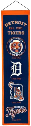 Detroit Tigers Logo Evolution Heritage Banner - Winning Streak Sports Detroit Tigers Wool Heritage (500x500), Png Download