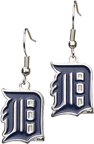 Tigers Ladies Dangle Earrings - Detroit Tigers D (600x600), Png Download