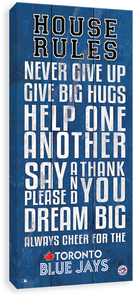 Toronto Blue Jays House Rules - Los Canvases By Scoreart - Los Angeles Dodgers House (500x500), Png Download