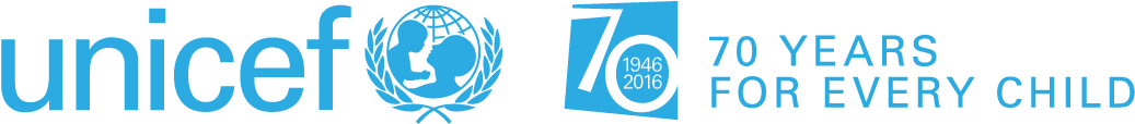 Unicef 70thlogo Hori - Unicef 70 Years Logo (1200x300), Png Download