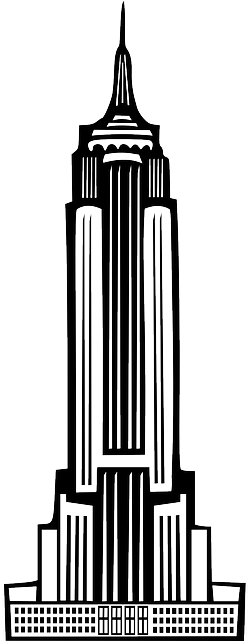 Skyscraper - Empire State Building Graphic (320x640), Png Download