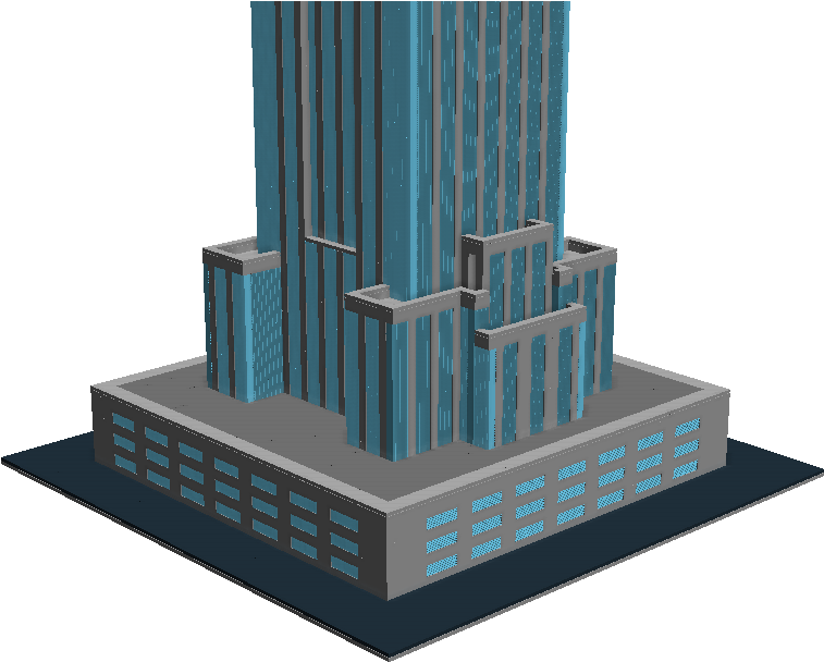Ucs Empire State Building - 3d Project Of The Empire State Building (768x693), Png Download