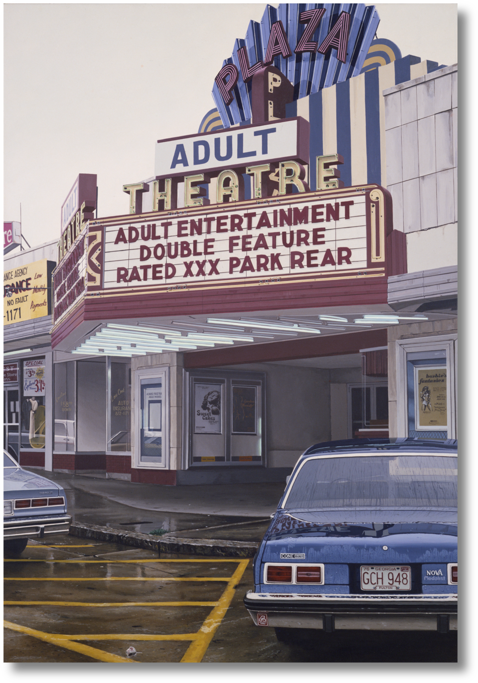 Plaza , 1978 Acrylic On Canvas 62 X 43 Inches (1000x1411), Png Download