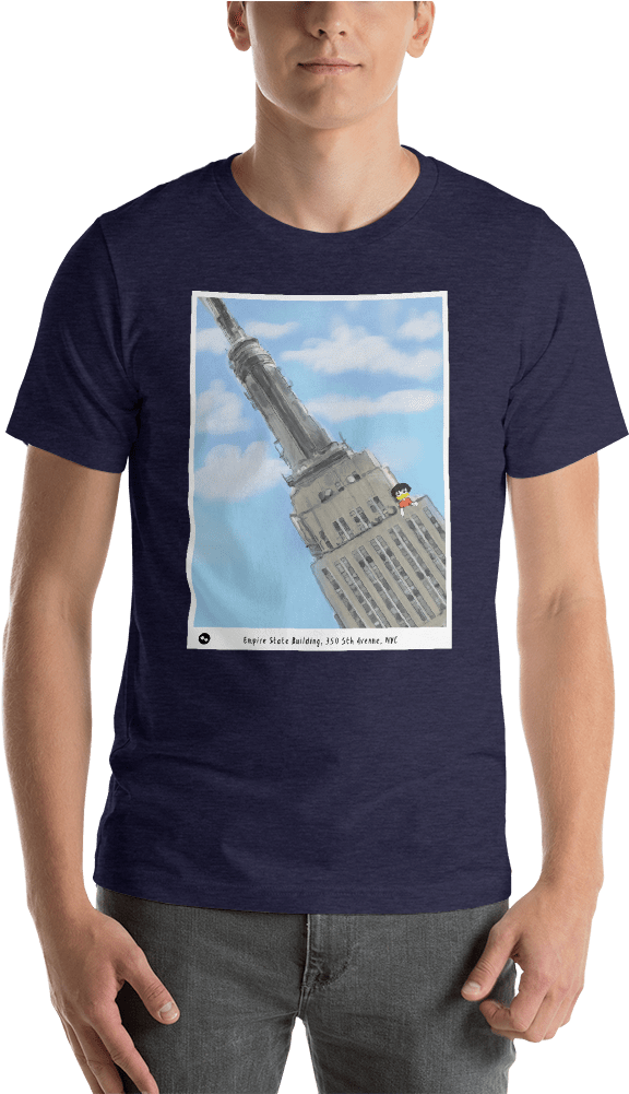 Tav The Duck At The Empire State Building T-shirt - Shirt (1000x1000), Png Download