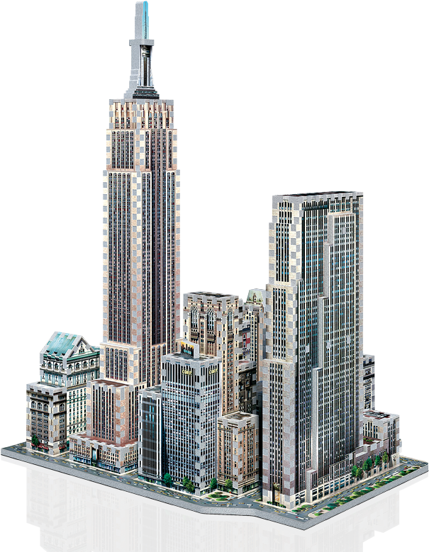 Midtown West 3d Puzzle From Wrebbit 3d - Puzzle 3d Empire State Building Wrebbit (800x800), Png Download