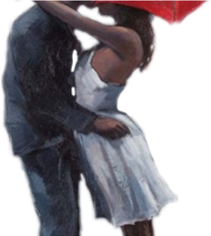 Kissing In The Rain Wall Art | Ol808 (480x480), Png Download