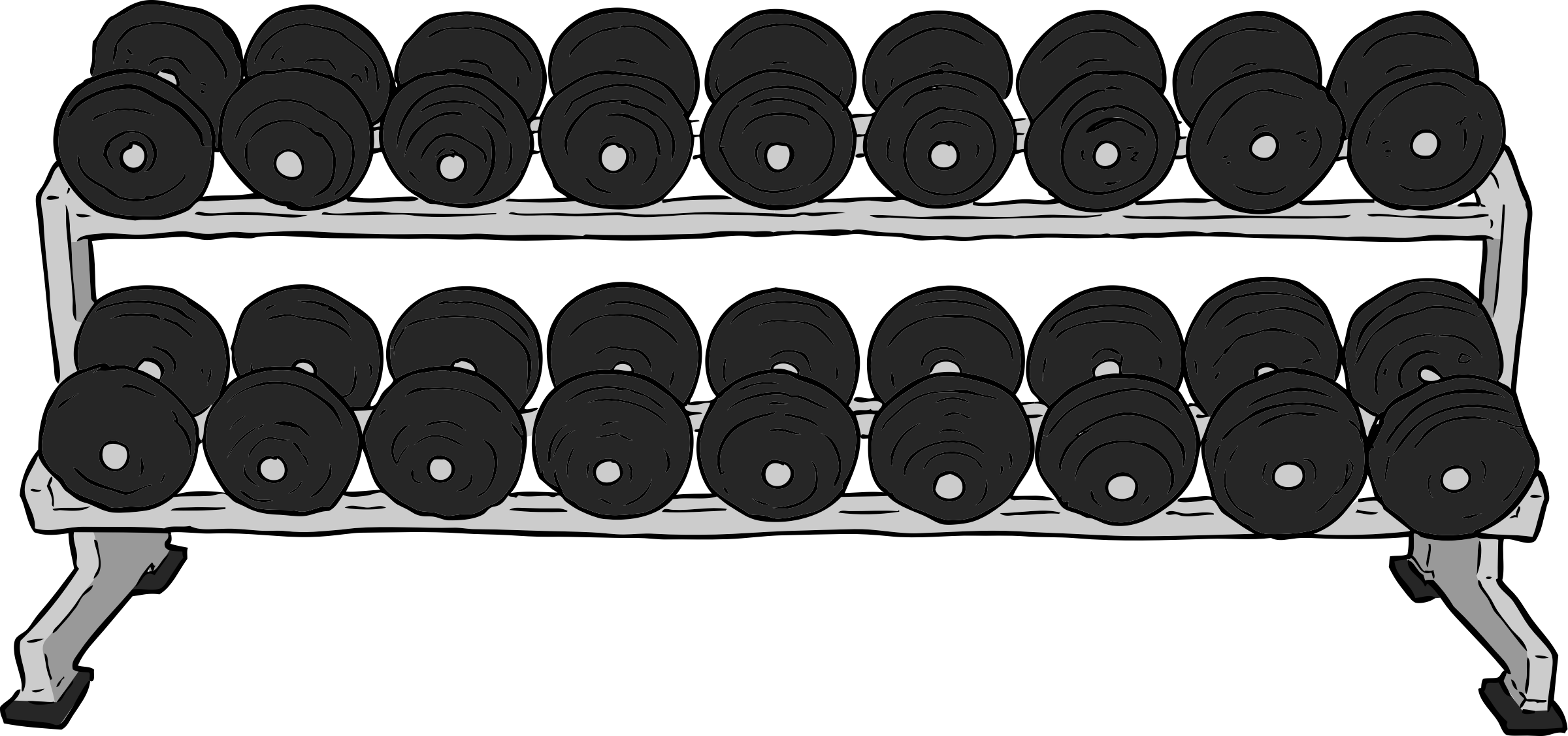 This Free Icons Png Design Of Dumbell Rack (2400x1126), Png Download