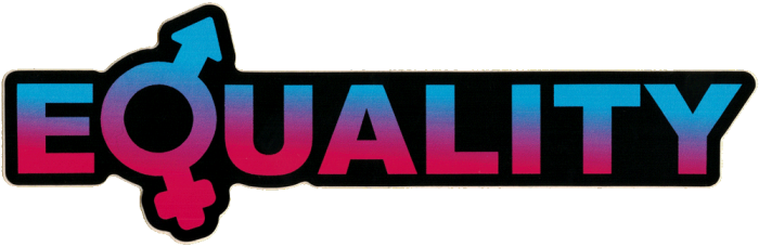 Graphic Free Stock Women And Stickers Small Bike Decals - Women's Equality Bumper Sticker (700x228), Png Download
