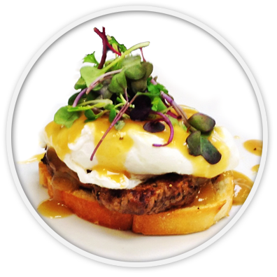 Signature Eggs Benedicts Are A Must During Via Brasil's - Poached Egg (396x396), Png Download
