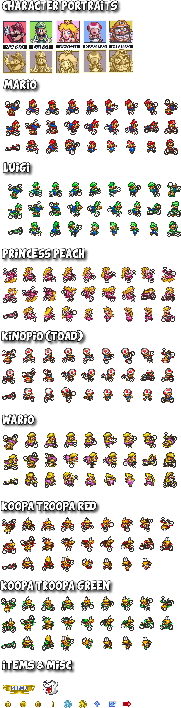 Also Includes A Few Misc Sprites Such As Boo, The Trophy, - Smiley (500x1500), Png Download