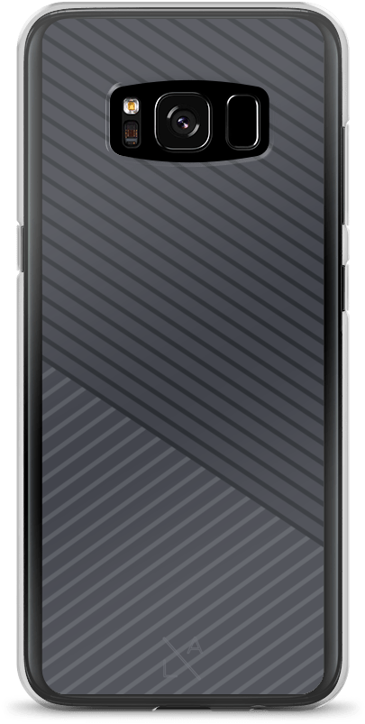 Dark Grey Skinny Stripes Samsung Galaxy Phone Case (1000x1000), Png Download