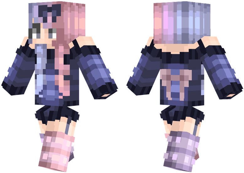 Bows - Minecraft Girl Skin Bow (804x576), Png Download