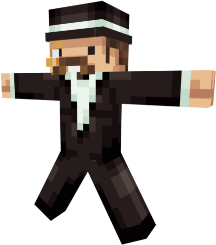 Minecraft Skin Moustache (640x640), Png Download