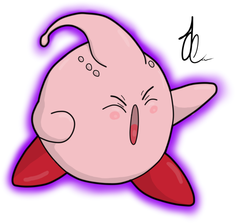 Kirby Majin Buu By The - Kirby And Majin Buu (894x894), Png Download