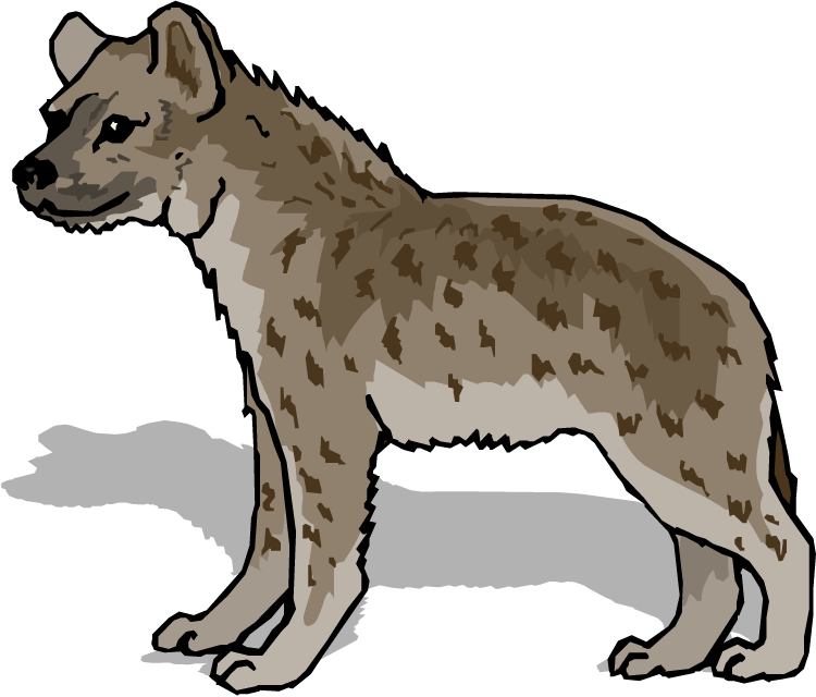 Free Hyena Clipart Clipart Royalty Free Download - Hyena Drawing (750x640), Png Download