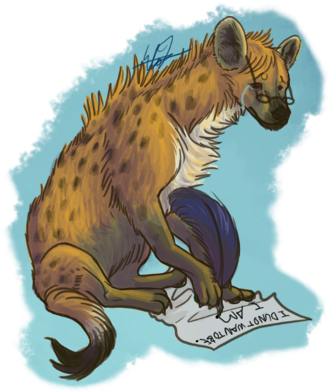 Shayradraws - Spotted Hyena (500x583), Png Download