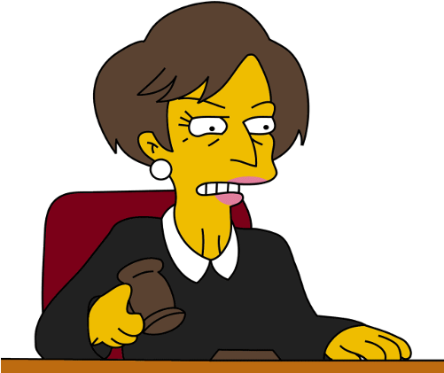 The Judge Is Inspired By Judge Constance Harm, Springfield - Simpsons Judge Constance Harm (500x427), Png Download