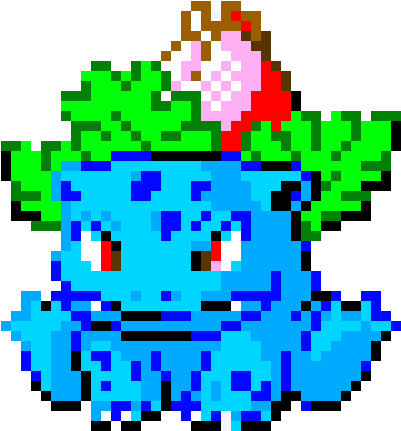 Pokémon - Ivysaur - Pokemon Pixel Art Ivysaur (450x470), Png Download