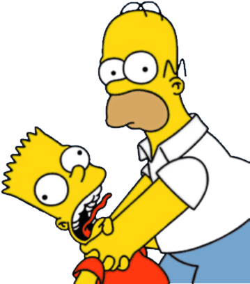 Homer And Bart Png (362x417), Png Download