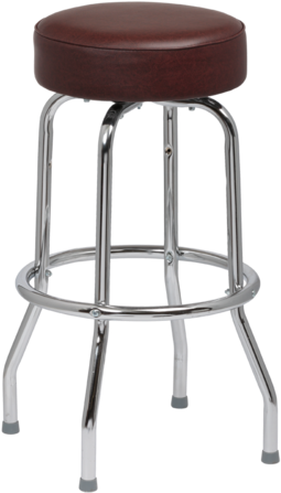 Royal Industries Classic Dinner Black Brown Bar Stool - Classic American Bar Stool (480x480), Png Download