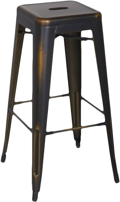 Bristow 30" Antique Metal Bar Stool In Antique Copper - Black Metal Bar Chair (798x798), Png Download