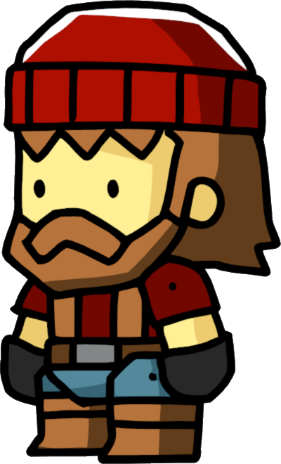 Png Black And White Library Image Male Png Scribblenauts - Scribblenauts Lumberjack (400x660), Png Download