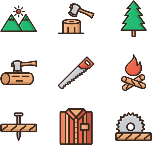 Lumberjack - Icon (600x564), Png Download
