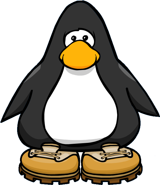 Lumberjack Boots From A Player Card - Penguin With Hard Hat (635x647), Png Download