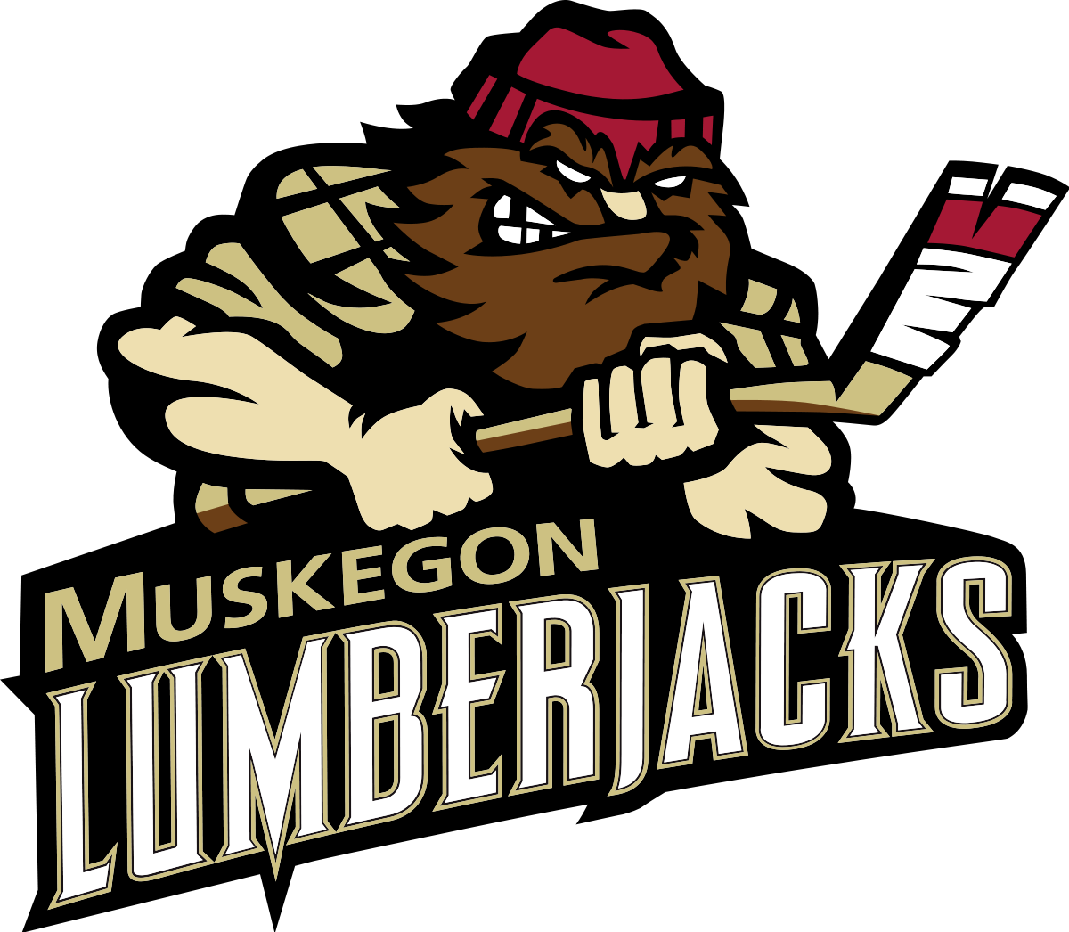 Graphic Royalty Free Stock Lumberjack Clipart Svg - Muskegon Lumberjacks Logo (1200x1046), Png Download